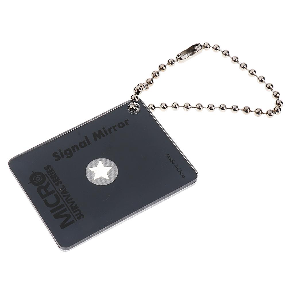 Signal Mirror Rescue - กระจกสะท้อนแสงสำหรับเอาตัวรอด อุปกรณ์ส่งสัญญาณฉุกเฉินอะคริลิก อุปกรณ์ช่วยเหลือขนาดกะทัดรัดสำหรับเรือเดินทะเลและการเดินป่า