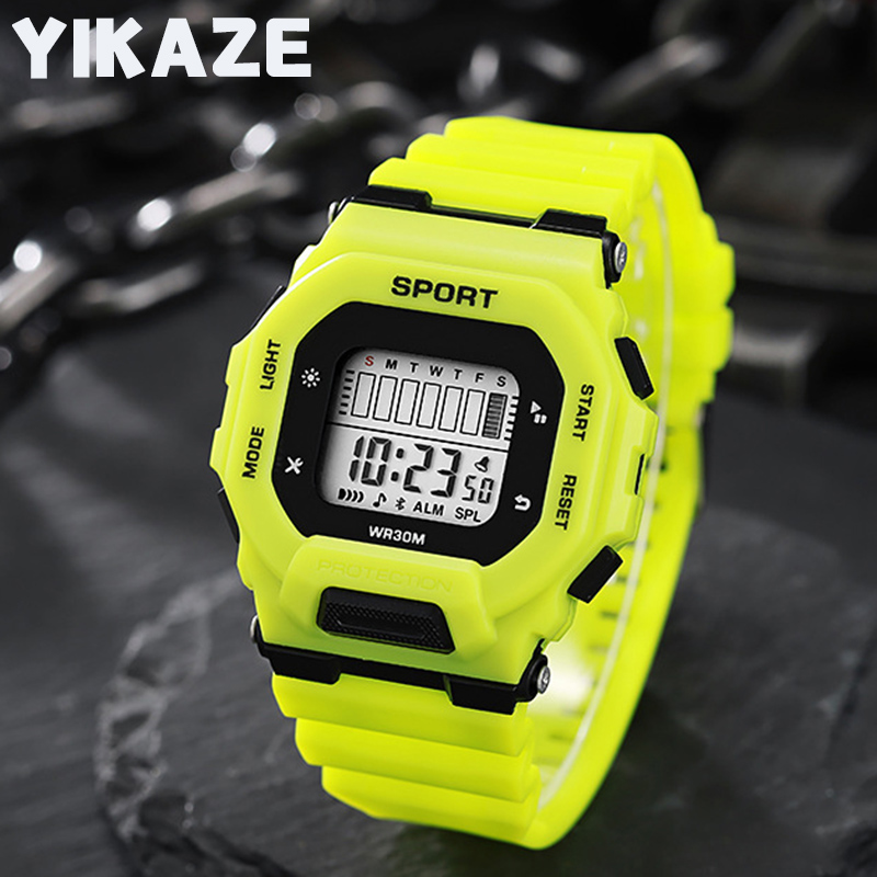 Outdoor Adventure And Sports - YIKAZE ผู้ชายกีฬานาฬิกากันน้ํา LED นาฬิกาดิจิตอลนักเรียนผจญภัยกลางแจ้งแนวโน้มมัลติฟังก์ชั่นาฬิกาอิเล็กทรอนิกส์ของขวัญ