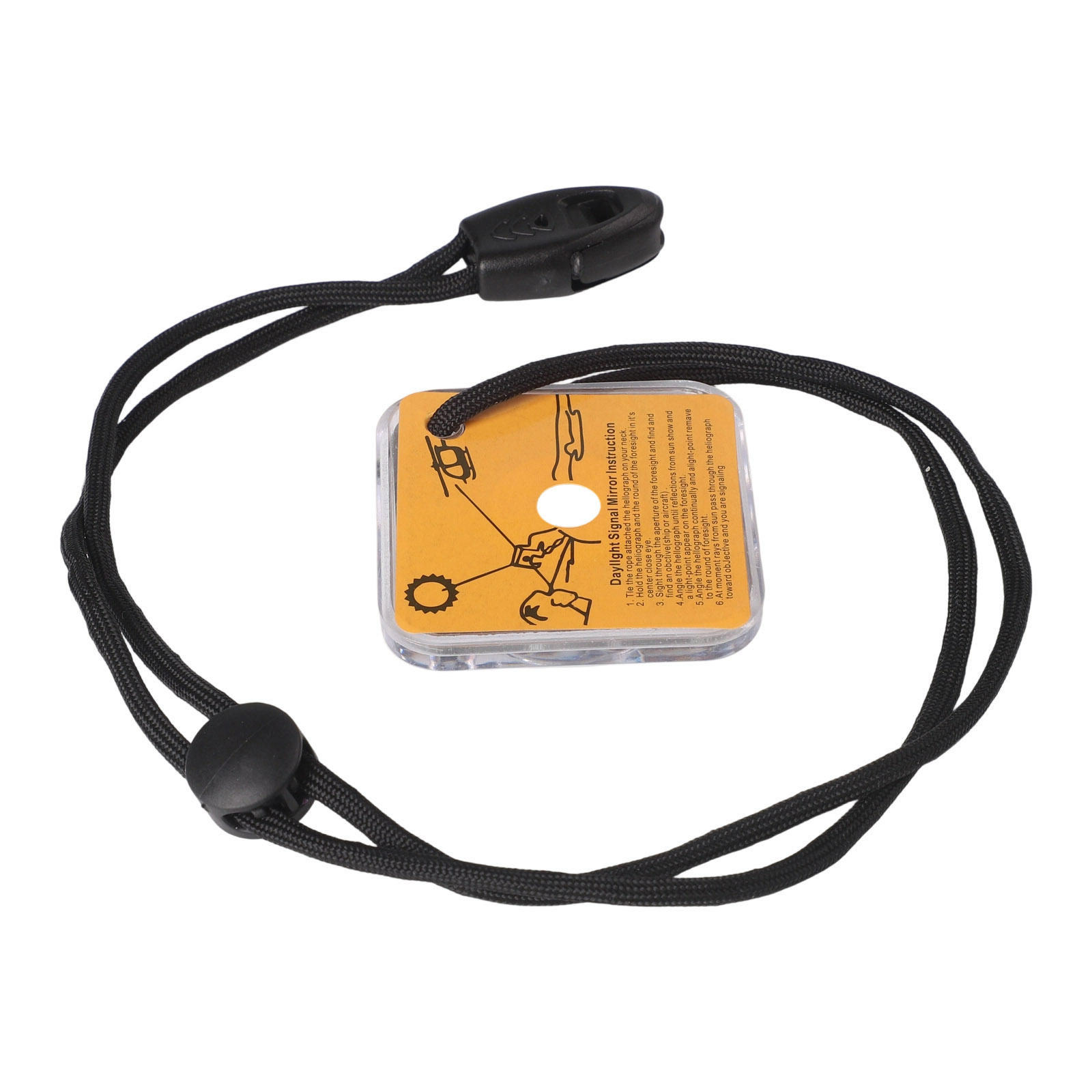 Signal Mirror Rescue - กระจกส่งสัญญาณสำหรับการช่วยเหลือ อุปกรณ์เสริมสำหรับการเดินป่า อุปกรณ์ส่งสัญญาณอเนกประสงค์ อุปกรณ์เอาตัวรอด โครงสร้างทนทานต่อการสึกหรอ