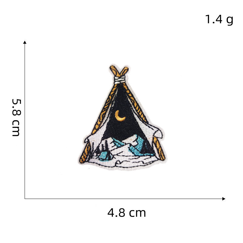 Outdoor Adventure Logo - แพทช์ปักลายโลโก้ทิวทัศน์กลางแจ้ง 15 ชิ้น สำหรับติดเสื้อผ้า สติ๊กเกอร์ตกแต่ง DIY