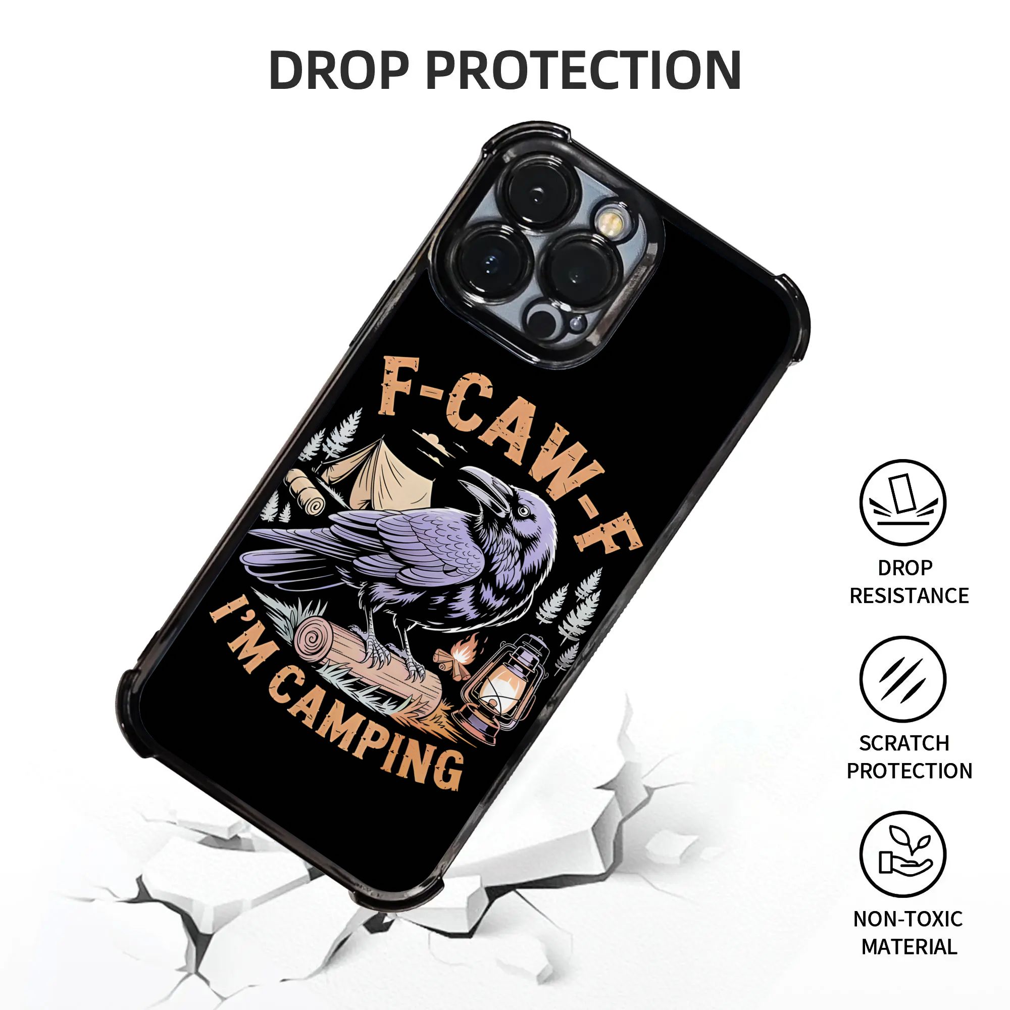 เคสโทรศัพท์ลายอีกาตลก F CAW F  - Outdoor Adventure Camp บทวิจารณ์และราคา