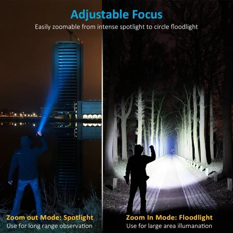 ไฟฉาย LED T6 แบบชาร์จไฟได้, ไฟ - Outdoor Adventure Camp บทวิจารณ์และราคา