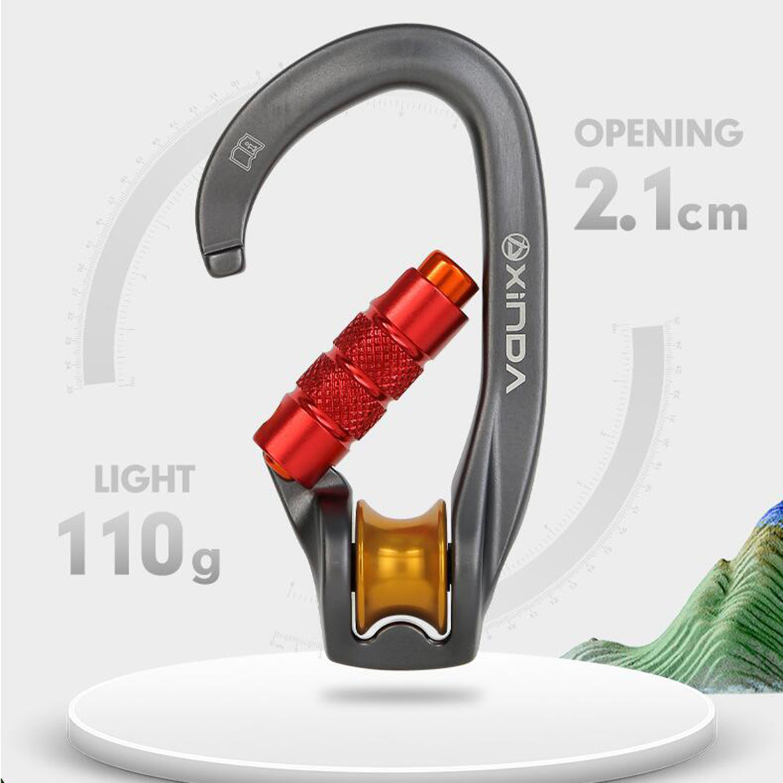 คาราไบเนอร์แบบล็อค อุปกรณ์ปีนเ - Carabiner Locking D บทวิจารณ์และราคา