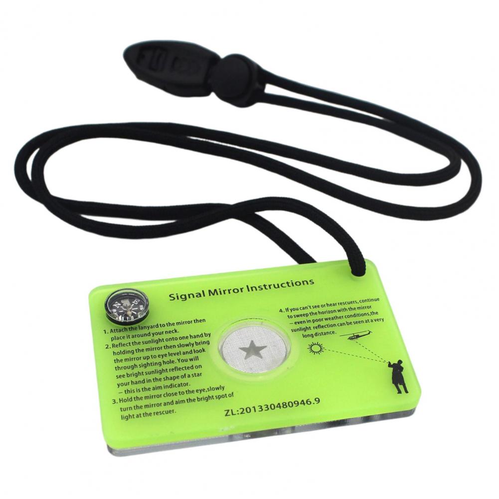 กระจกสัญญาณพร้อมเข็มทิศนกหวีดเ - Signal Mirror Rescue บทวิจารณ์และราคา
