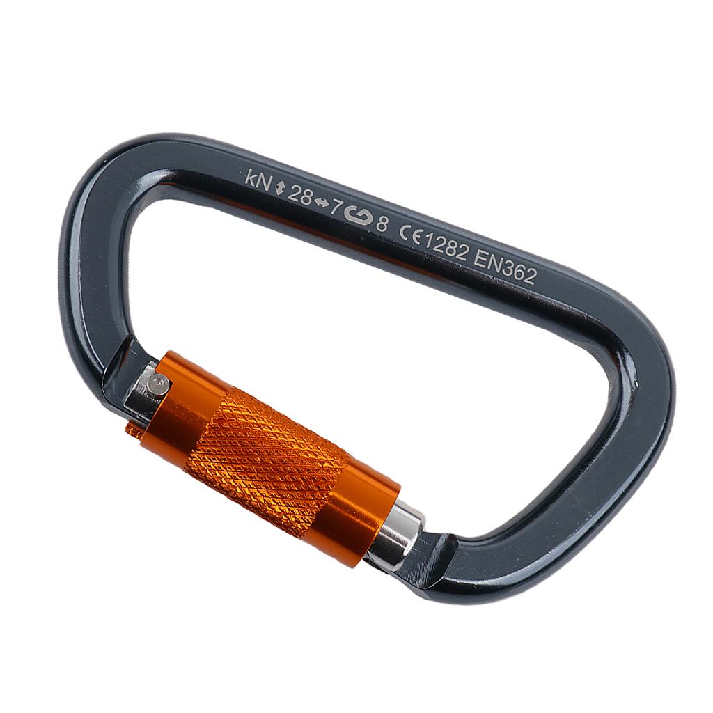 คาราบิเนอร์ปีนเขา อลูมิเนียมอั - Carabiner Locking D บทวิจารณ์และราคา
