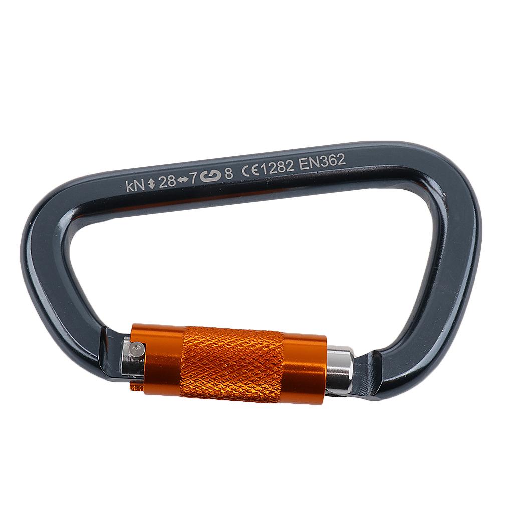 คาราบิเนอร์ปีนเขา อลูมิเนียมอั - Carabiner Locking D บทวิจารณ์และราคา