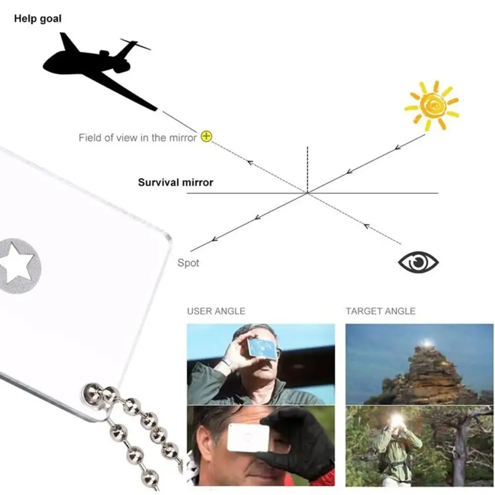 กระจกส่องสัญญาณกลางแจ้งแบบสะท้ - Signal Mirror Rescue บทวิจารณ์และราคา
