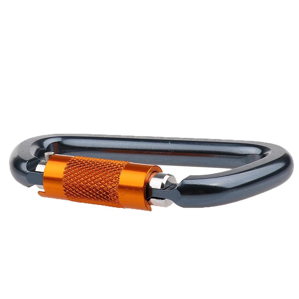 คาราบิเนอร์อะลูมิเนียมรูปตัว D - Carabiner Locking D บทวิจารณ์และราคา
