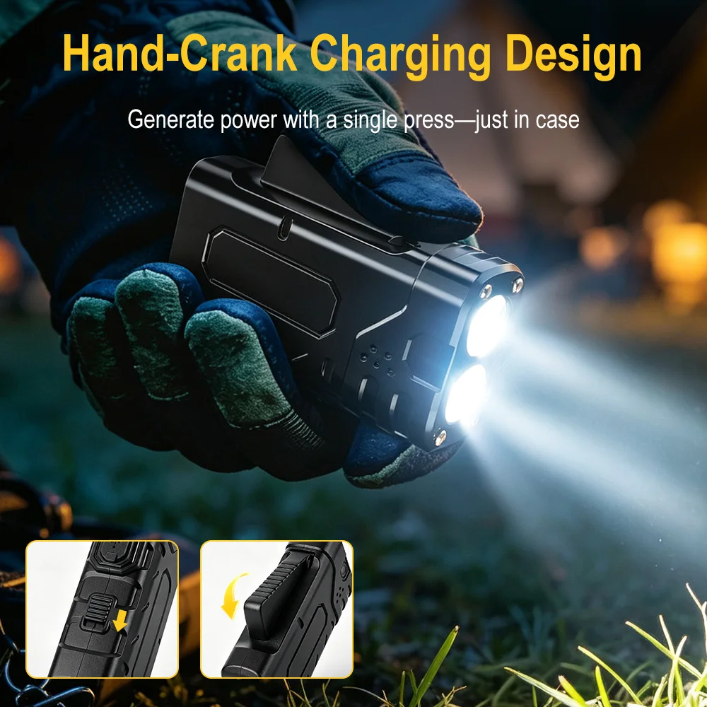 BORUIiT ไฟฉาย LED แบบหมุนมือ E - Outdoor Adventure Camp บทวิจารณ์และราคา