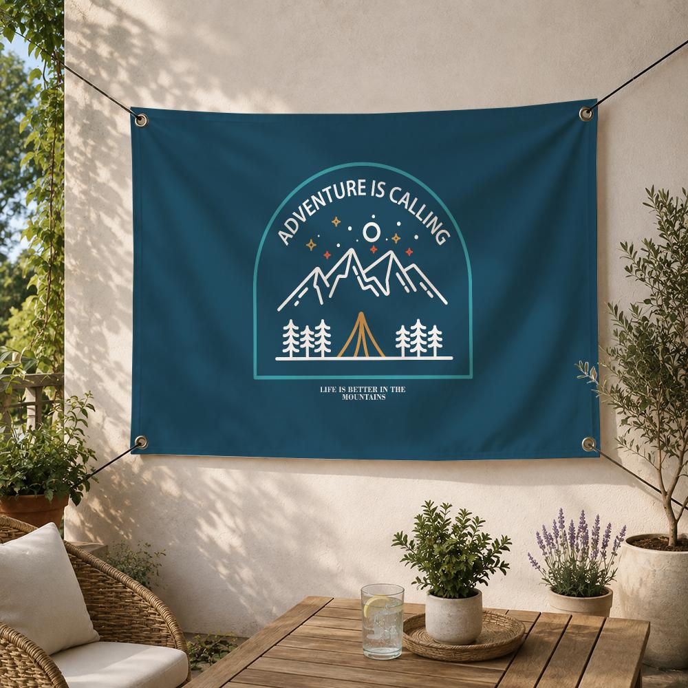 ธงโลโก้การผจญภัยกลางแจ้งสำหรับ - Outdoor Adventure Logo บทวิจารณ์และราคา