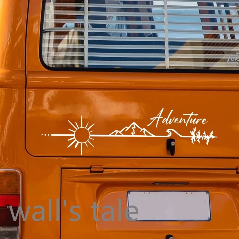 สติกเกอร์ไวนิลลายแคมป์ปิ้งผจญภ - Outdoor Adventure Logo บทวิจารณ์และราคา