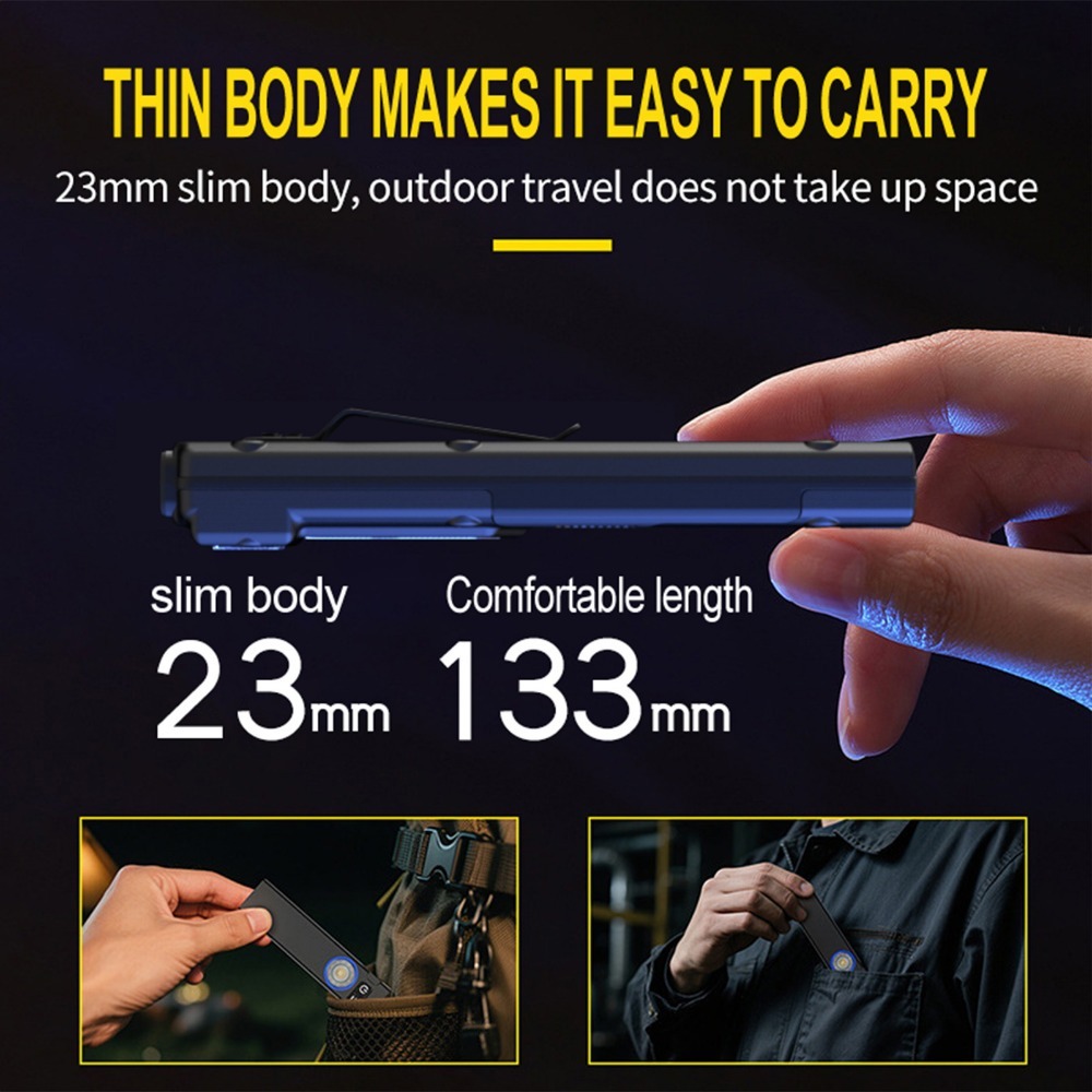 ไฟฉาย LED แบบชาร์จไฟได้ EDC บา - Outdoor Adventure Camp บทวิจารณ์และราคา