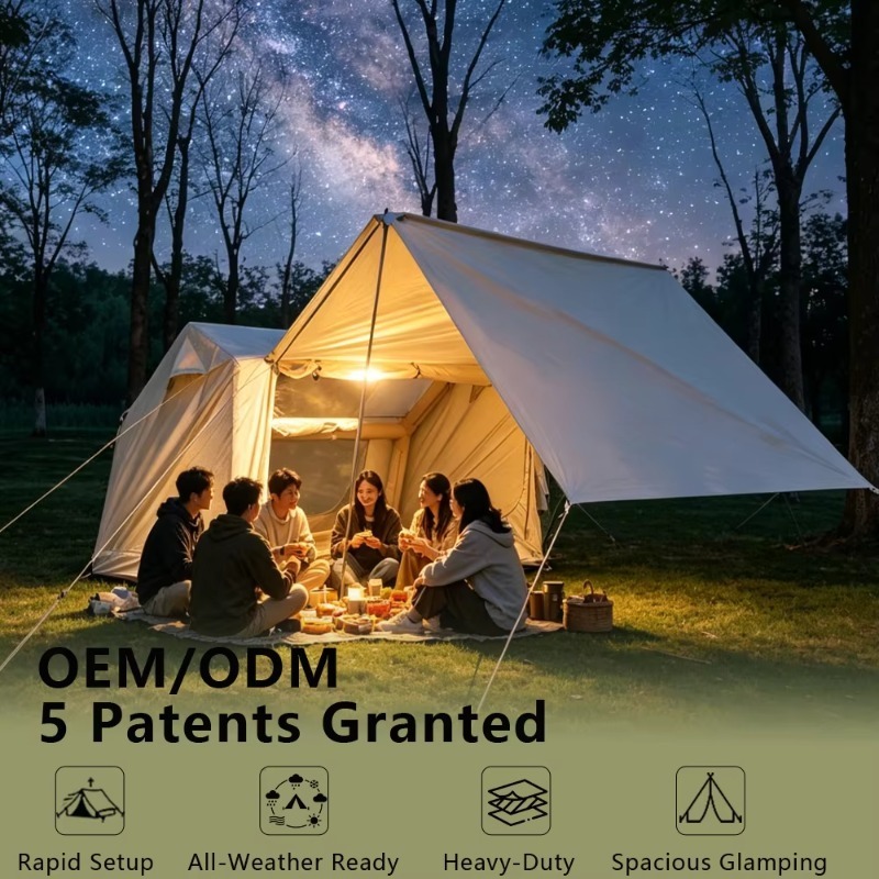 เต็นท์เป่าลมสำหรับครอบครัวขนาด - Outdoor Adventure Logo บทวิจารณ์และราคา
