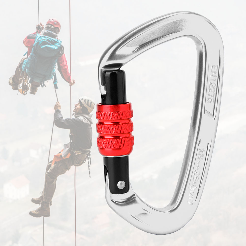 คาราบิเนอร์ล็อคแบบเกลียวรูปตัว - Carabiner Locking D บทวิจารณ์และราคา
